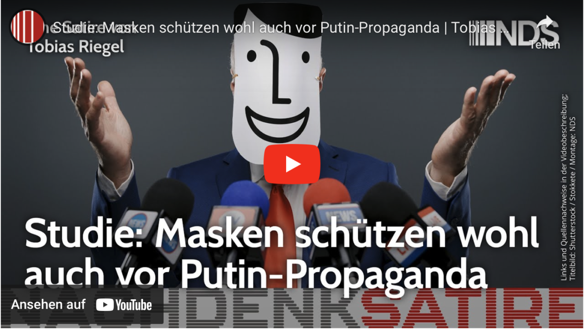 Studie: Masken schützen wohl auch vor Putin-Propaganda!