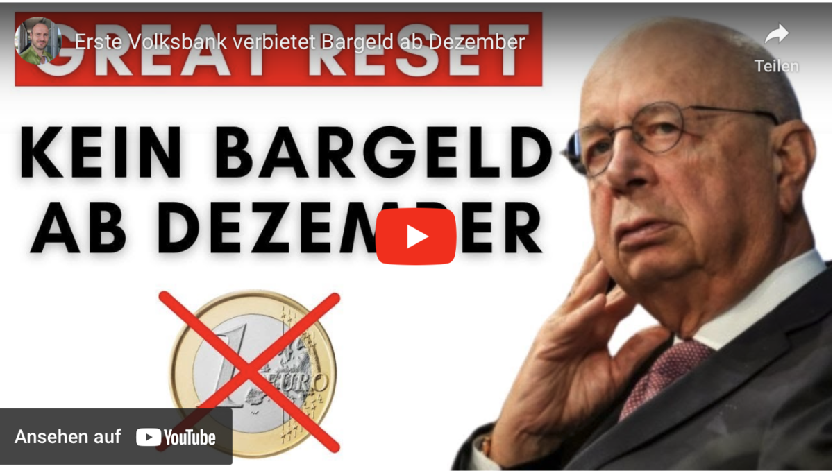 Erste Volksbank verbietet Bargeld ab Dezember