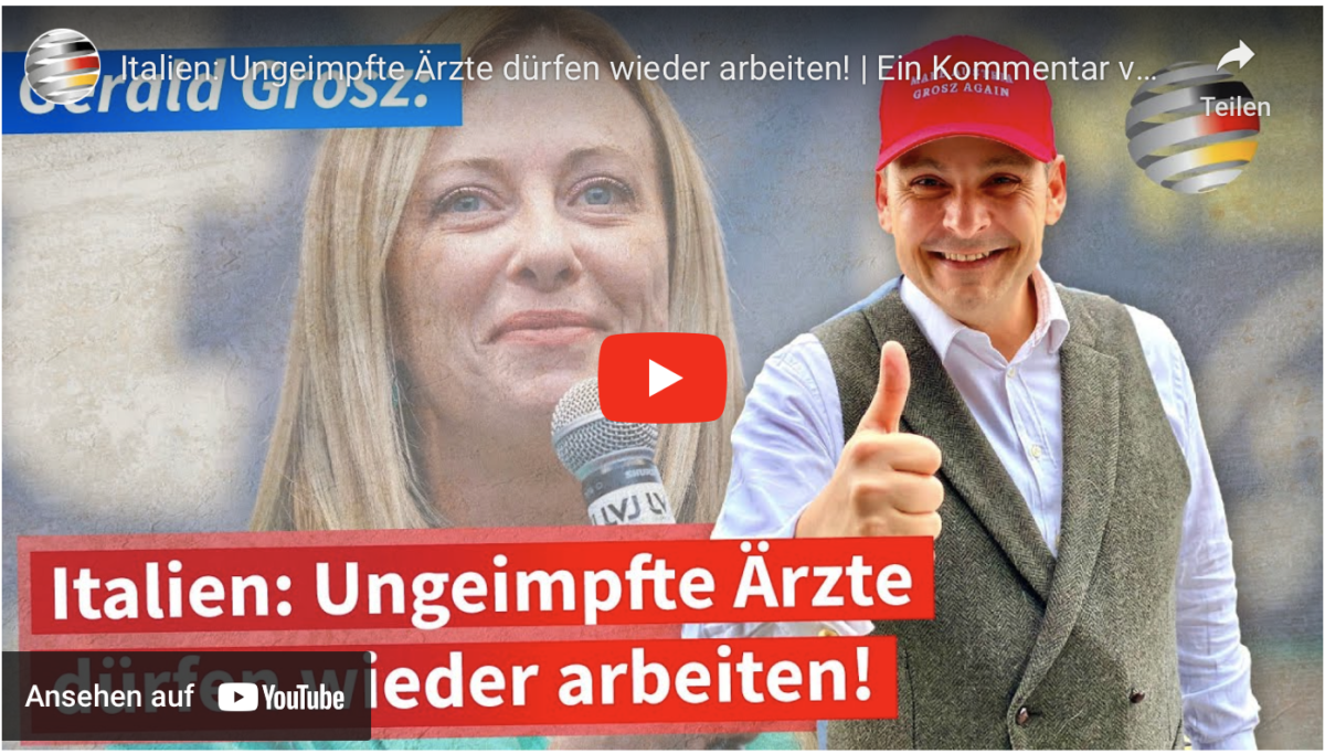 Italien: Ungeimpfte Ärzte dürfen wieder arbeiten! Meloni räumt auf!