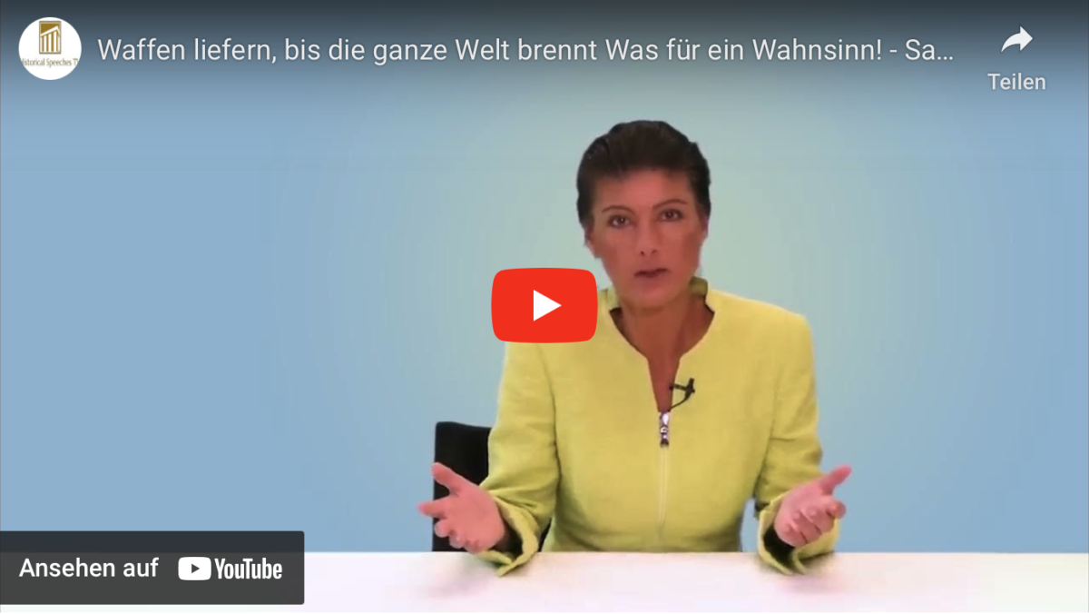 Waffen liefern, bis die ganze Welt brennt Was für ein Wahnsinn!