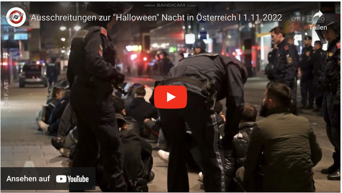 Ausschreitungen zur „Halloween“ Nacht in Österreich I 1.11.2022
