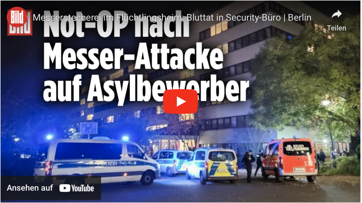 Messerstecherei im Flüchtlingsheim: Bluttat in Security-Büro!