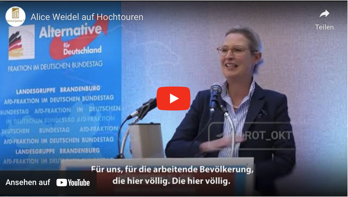 Alice Weidel auf Hochtouren!
