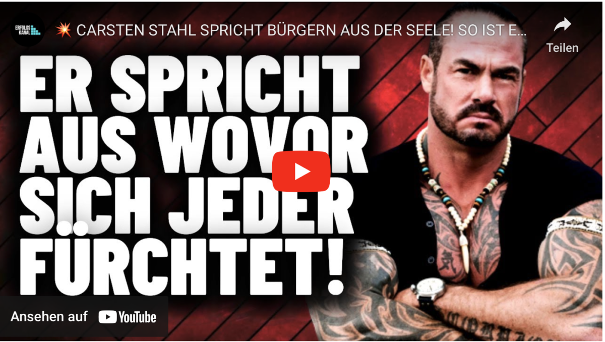 CARSTEN STAHL SPRICHT BÜRGERN AUS DER SEELE! SO IST ES NÄMLICH WIRKLICH!