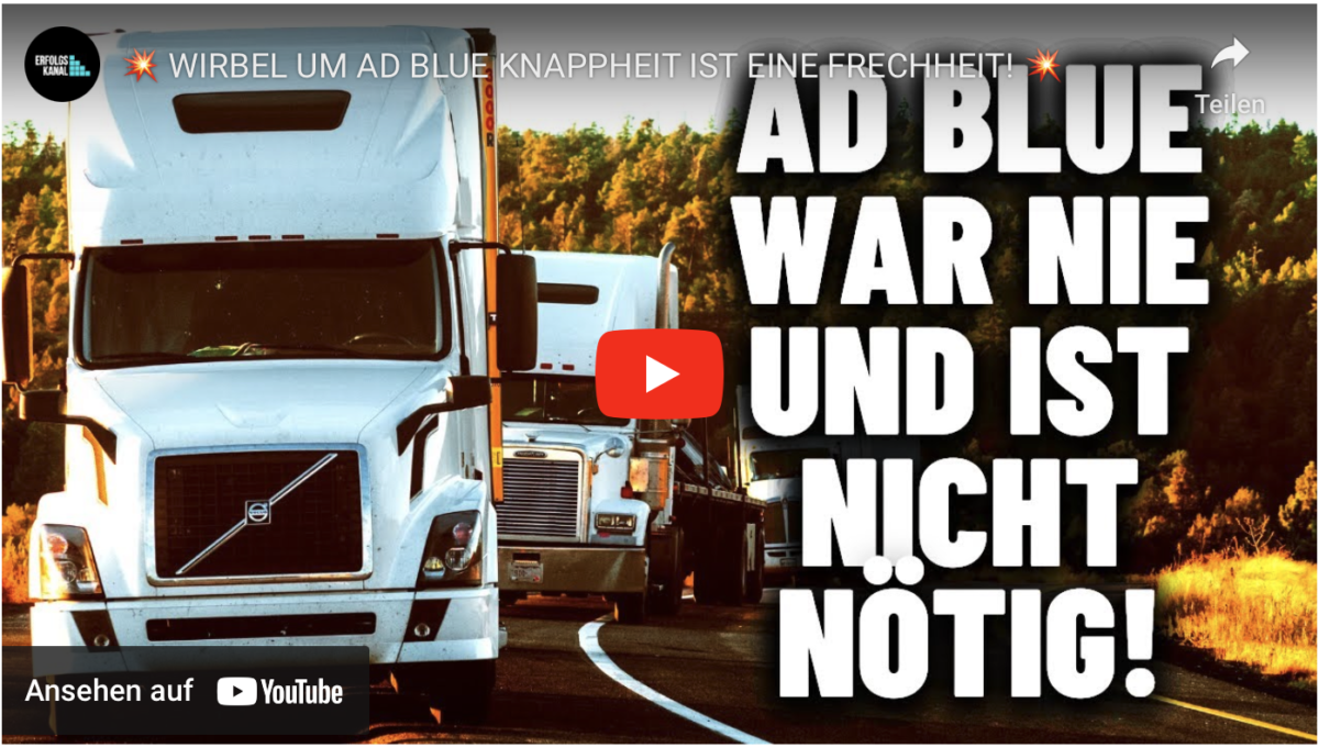 WIRBEL UM AD BLUE KNAPPHEIT IST EINE FRECHHEIT!