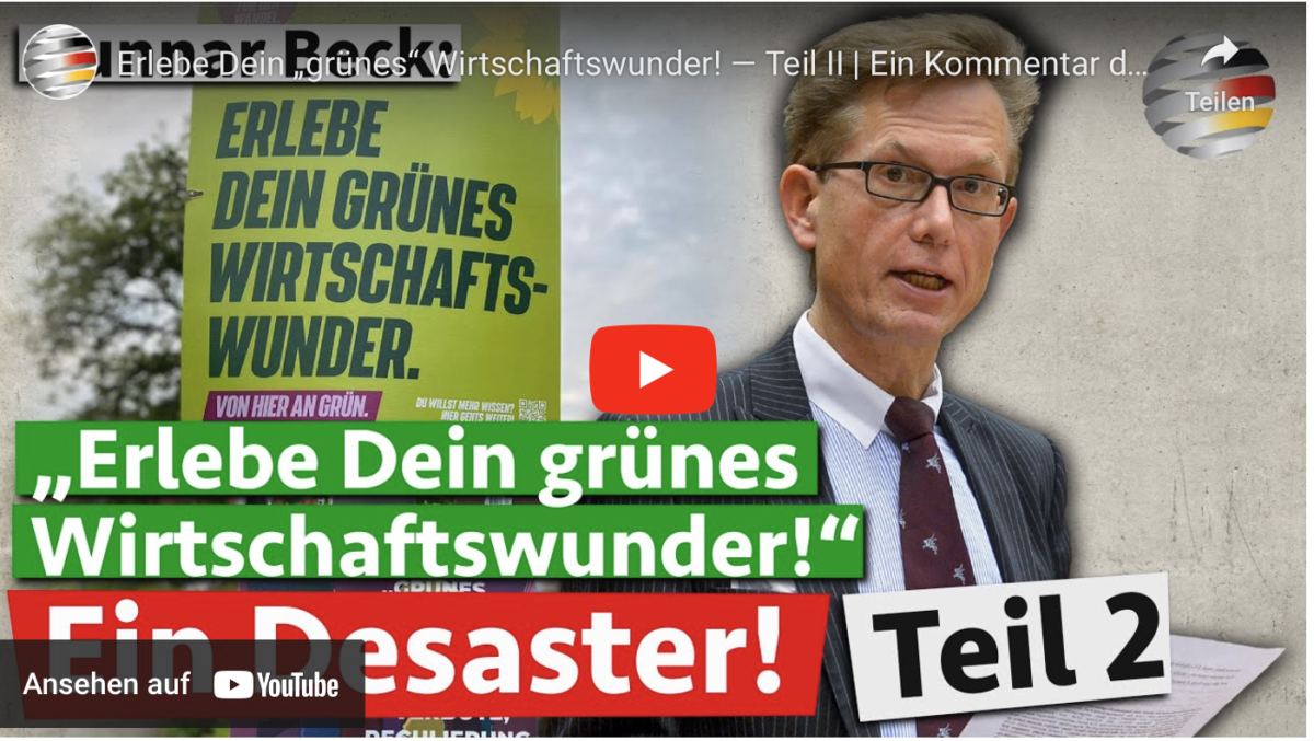 Erlebe Dein „grünes“ Wirtschaftswunder! — Teil II