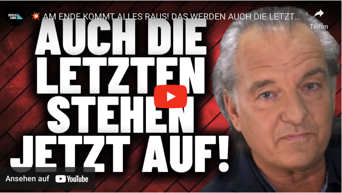 AM ENDE KOMMT ALLES RAUS! DAS WERDEN AUCH DIE LETZTEN BEGREIFEN!