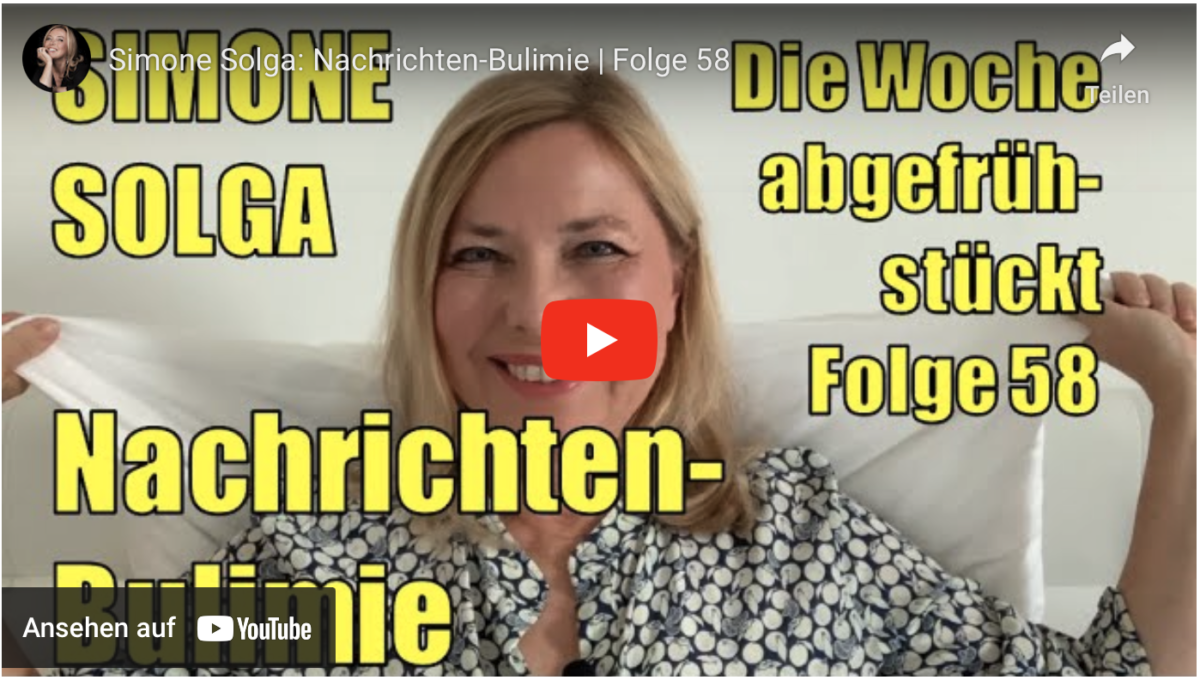 Simone Solga: Nachrichten-Bulimie! Die Woche abgefrühstückt!