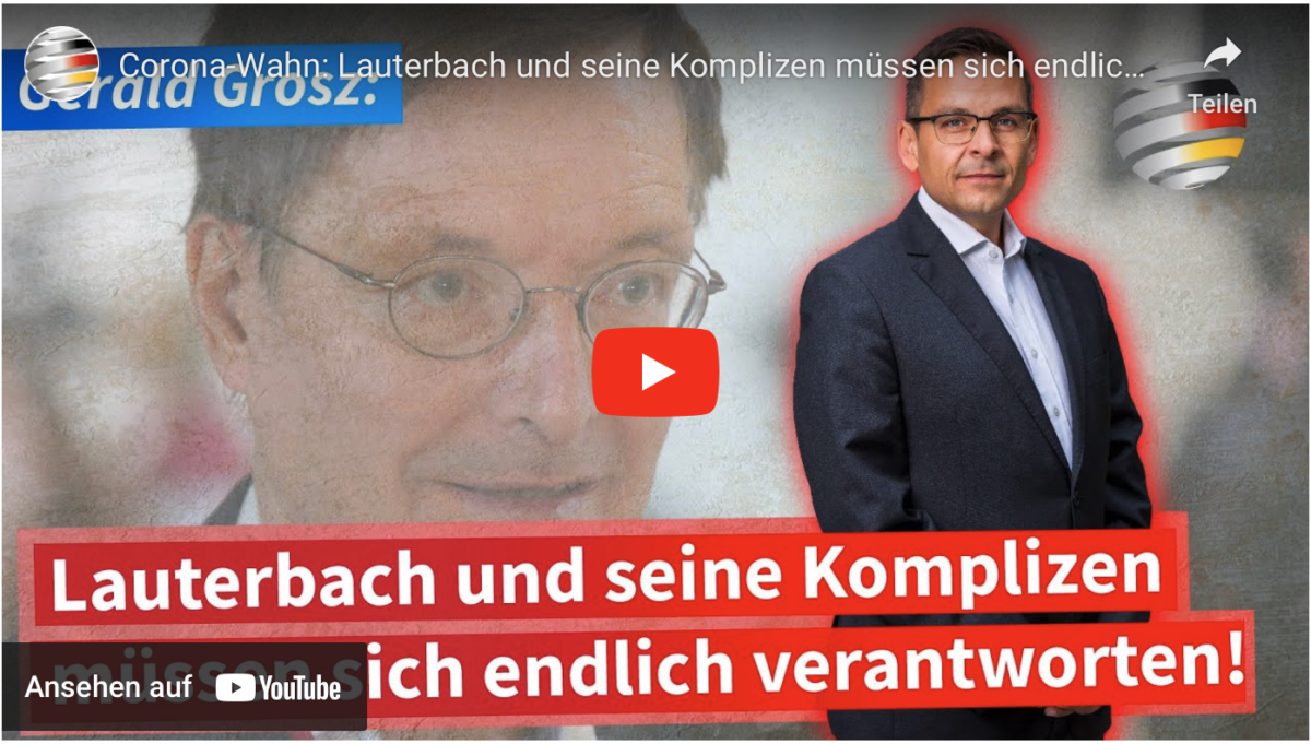 Corona-Wahn: Lauterbach und seine Komplizen müssen sich endlich verantworten!