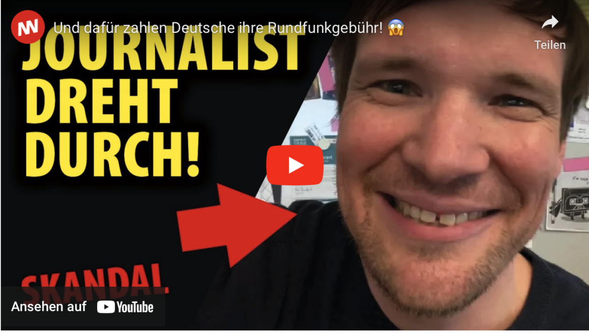 Und dafür zahlen Deutsche ihre Rundfunkgebühr! Journalist dreht durch!