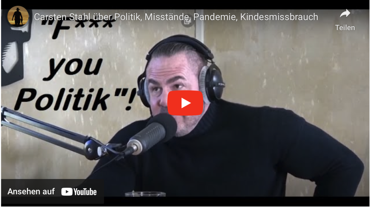 Carsten Stahl über Politik, Misstände, Pandemie, Kindesmissbrauch