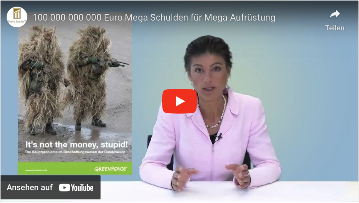 100 000 000 000 Euro Mega Schulden für Mega Aufrüstung