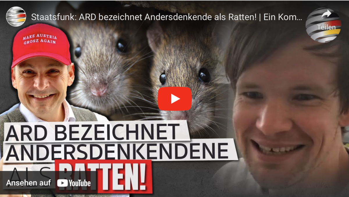 Staatsfunk: ARD bezeichnet Andersdenkende als Ratten!