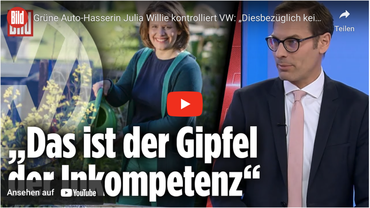 Grüne Auto-Hasserin Julia Willie kontrolliert VW: „Diesbezüglich keine Kompetenz“
