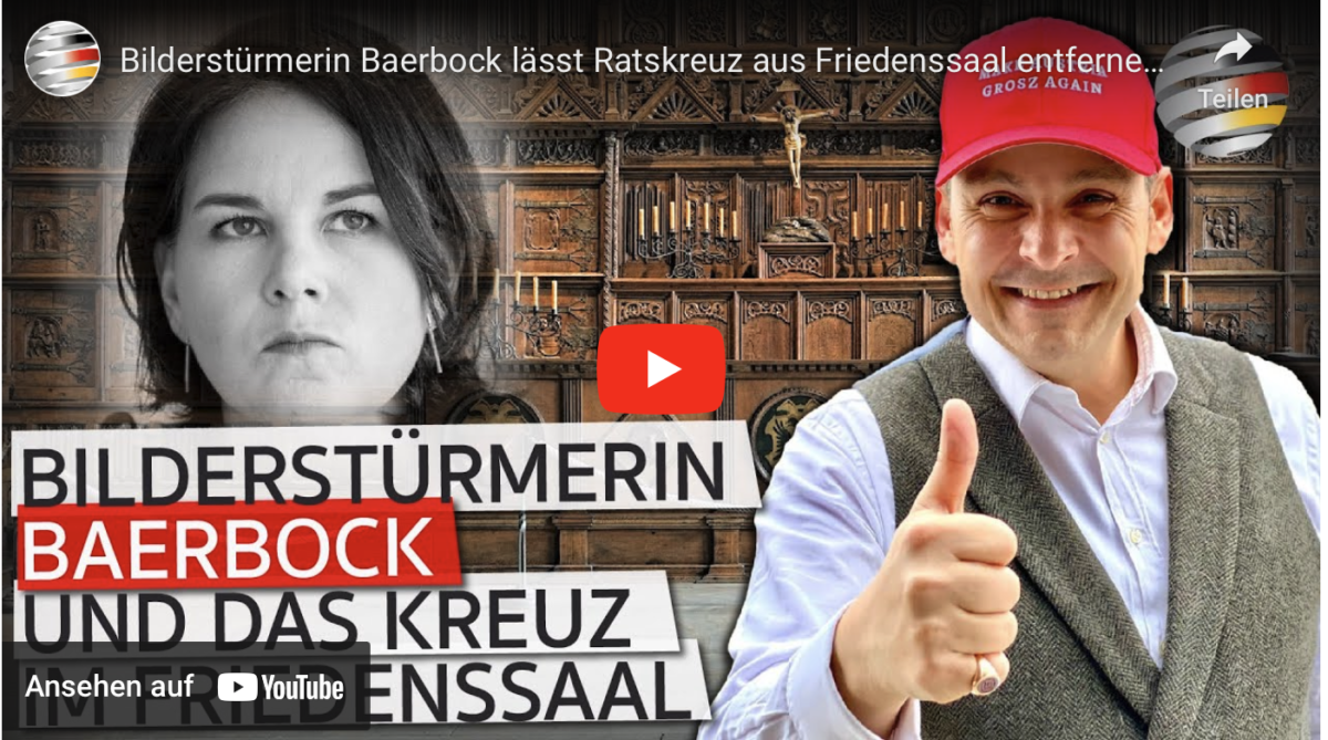 Bilderstürmerin Baerbock lässt Ratskreuz aus Friedenssaal entfernen!