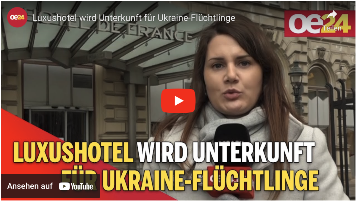 Luxushotel wird Unterkunft für Ukraine-Flüchtlinge!