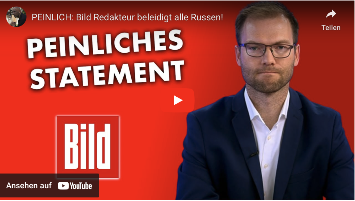 PEINLICH: Bild Redakteur beleidigt alle Russen!