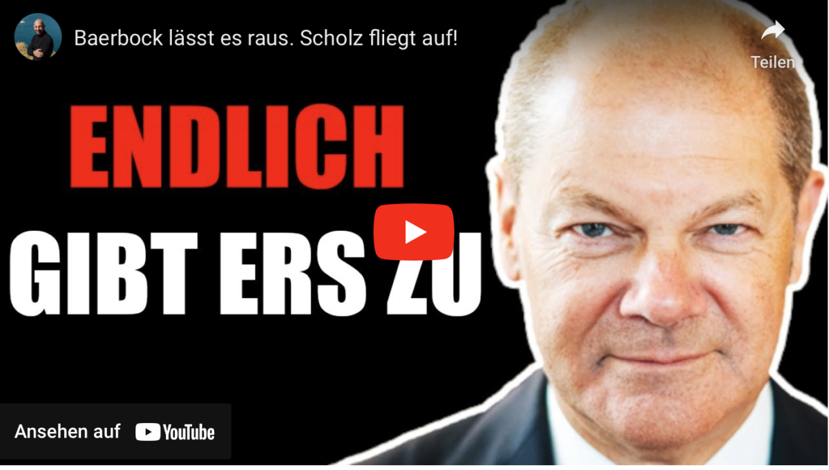 Baerbock lässt es raus. Scholz fliegt auf!