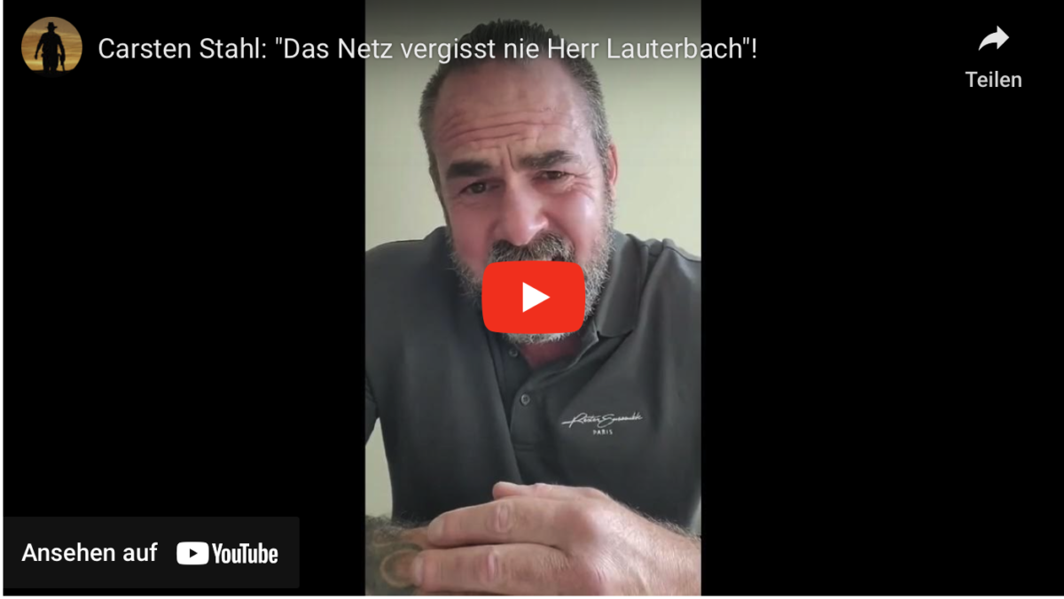Carsten Stahl: „Das Netz vergisst nie Herr Lauterbach“!