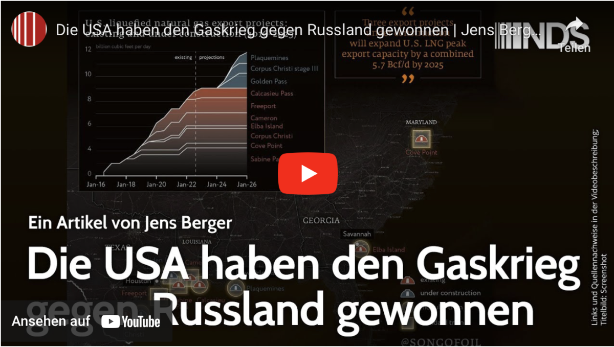 Die USA haben den Gaskrieg gegen Russland gewonnen