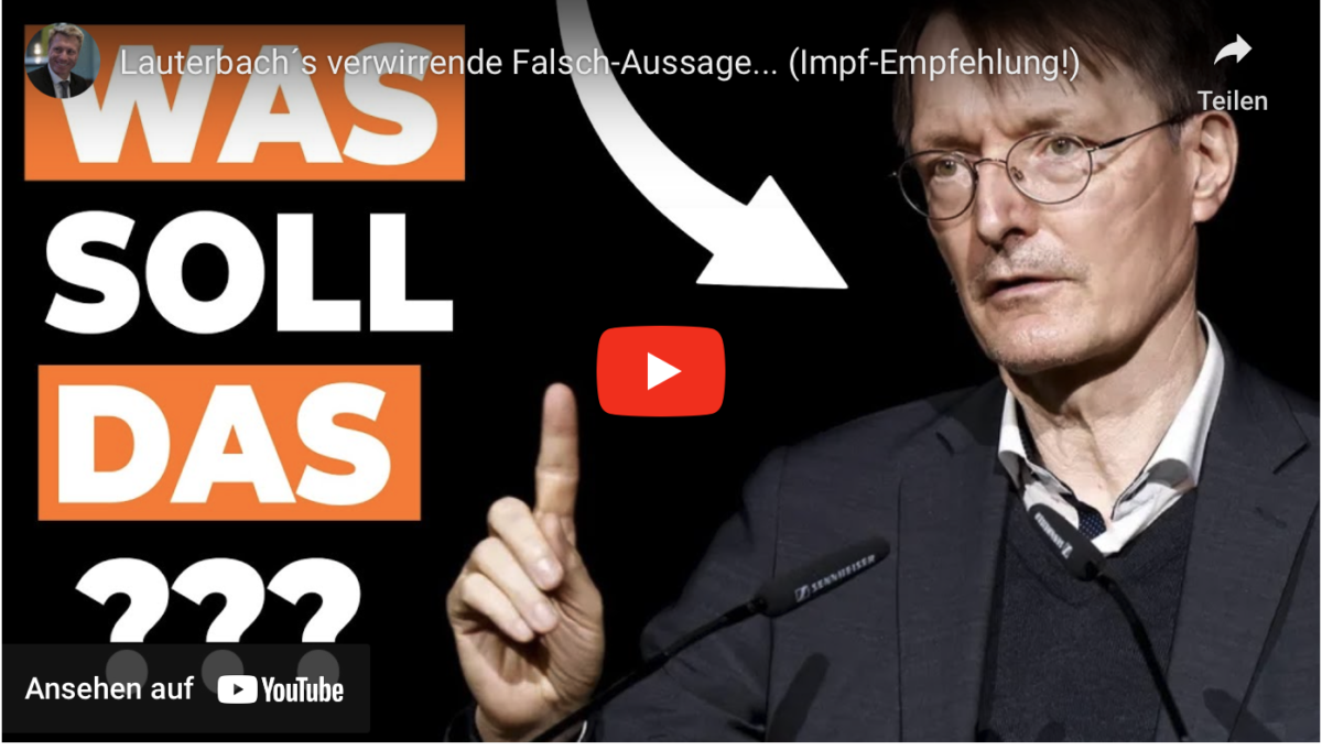 Lauterbach´s verwirrende Falsch-Aussage… (Impf-Empfehlung!)