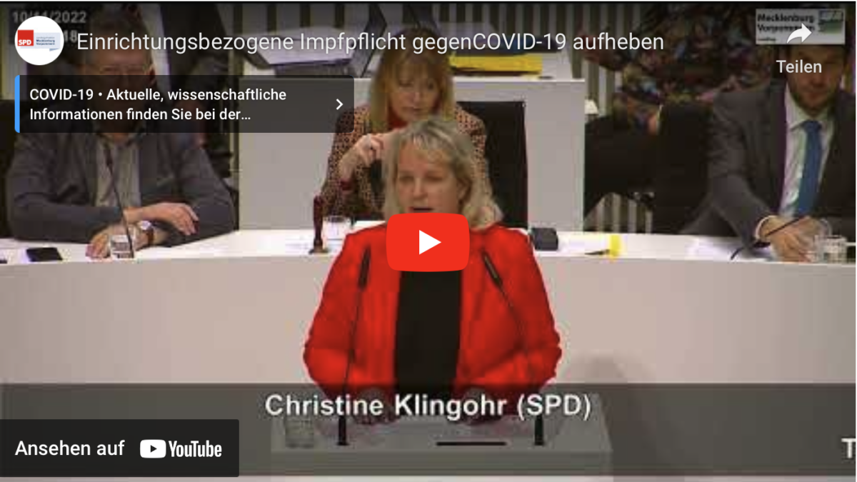 Einrichtungsbezogene Impfpflicht gegenCOVID-19 aufheben!