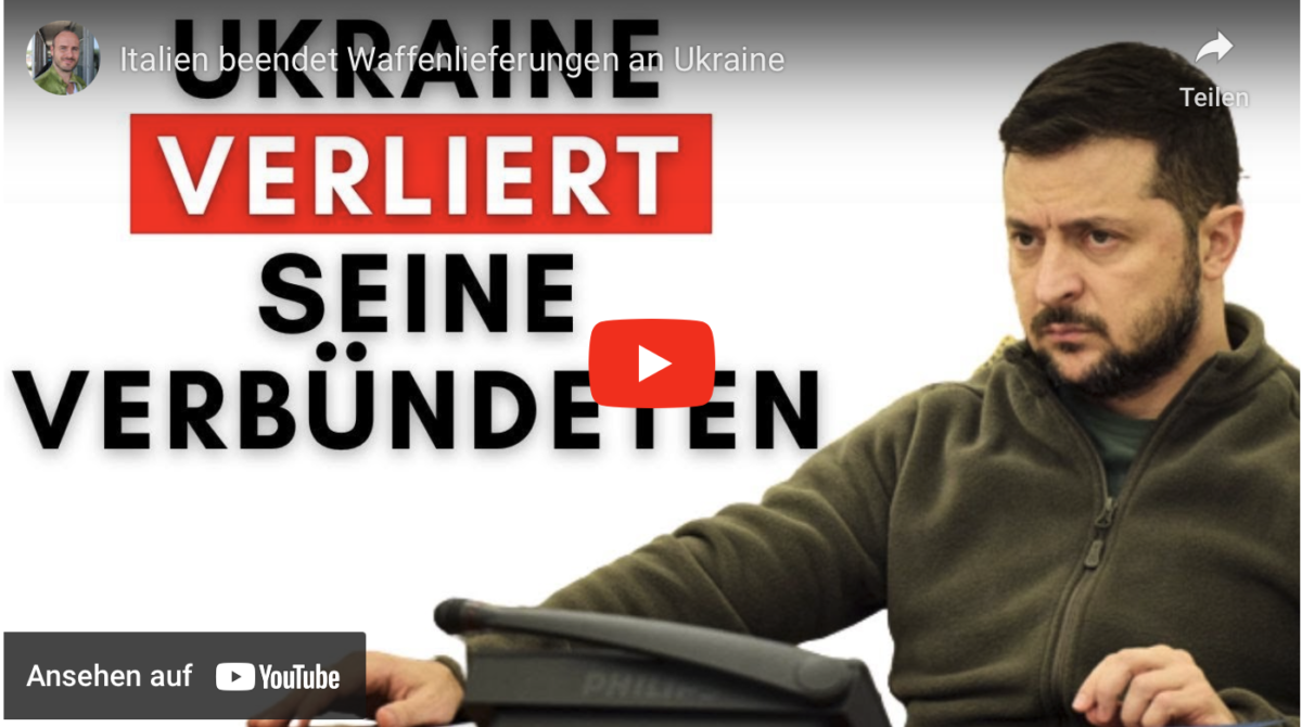 Italien beendet Waffenlieferungen an Ukraine