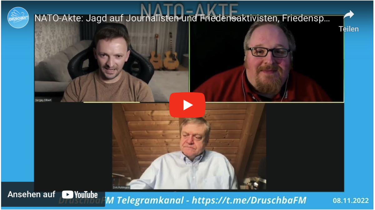 NATO-Akte: Jagd auf Journalisten und Friedensaktivisten, Friedenspreis an Nationalist in Deutschland!