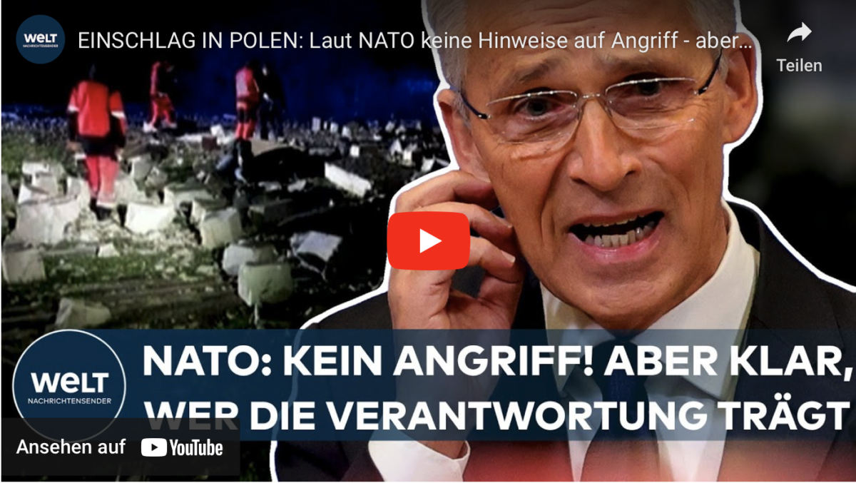 #polen #ukraine #krieg EINSCHLAG IN POLEN: Laut NATO keine Hinweise auf Angriff – aber klar, die Russen sind Schuld!