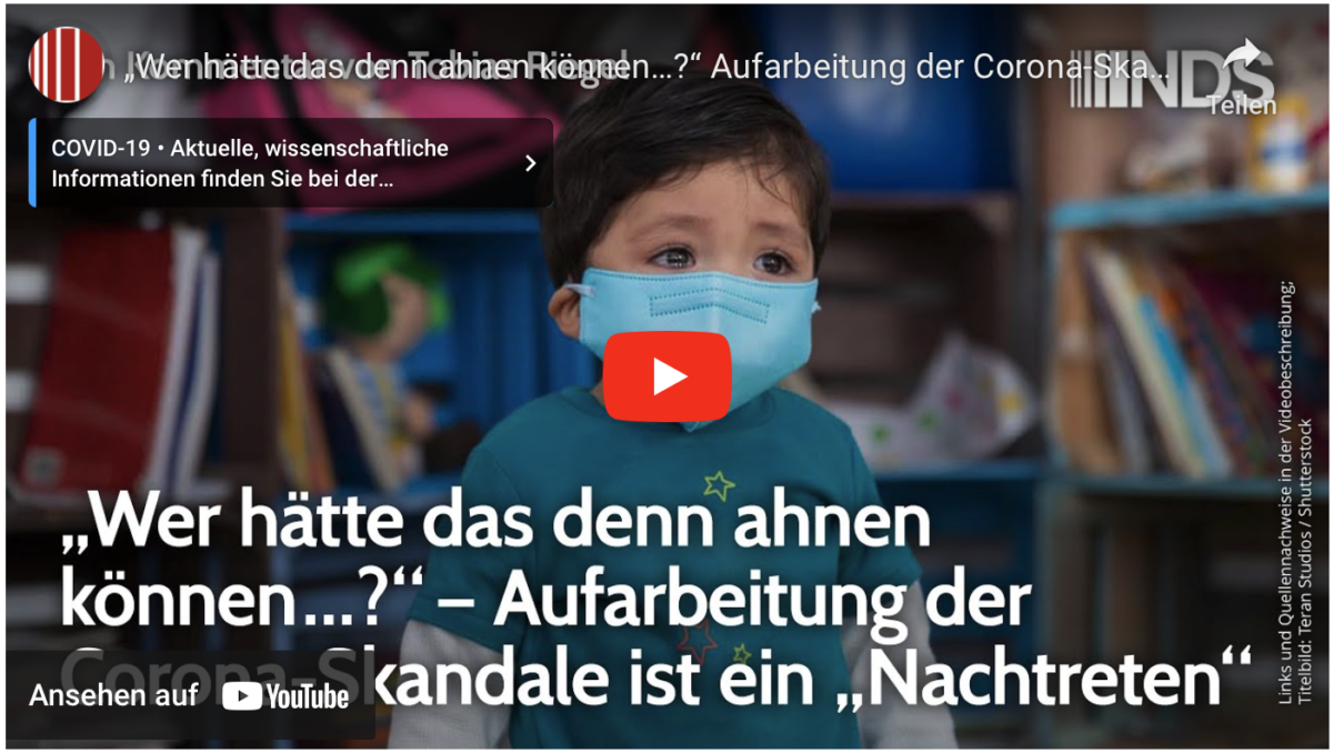 „Wer hätte das denn ahnen können…?“ Aufarbeitung der Corona-Skandale ist ein „Nachtreten“