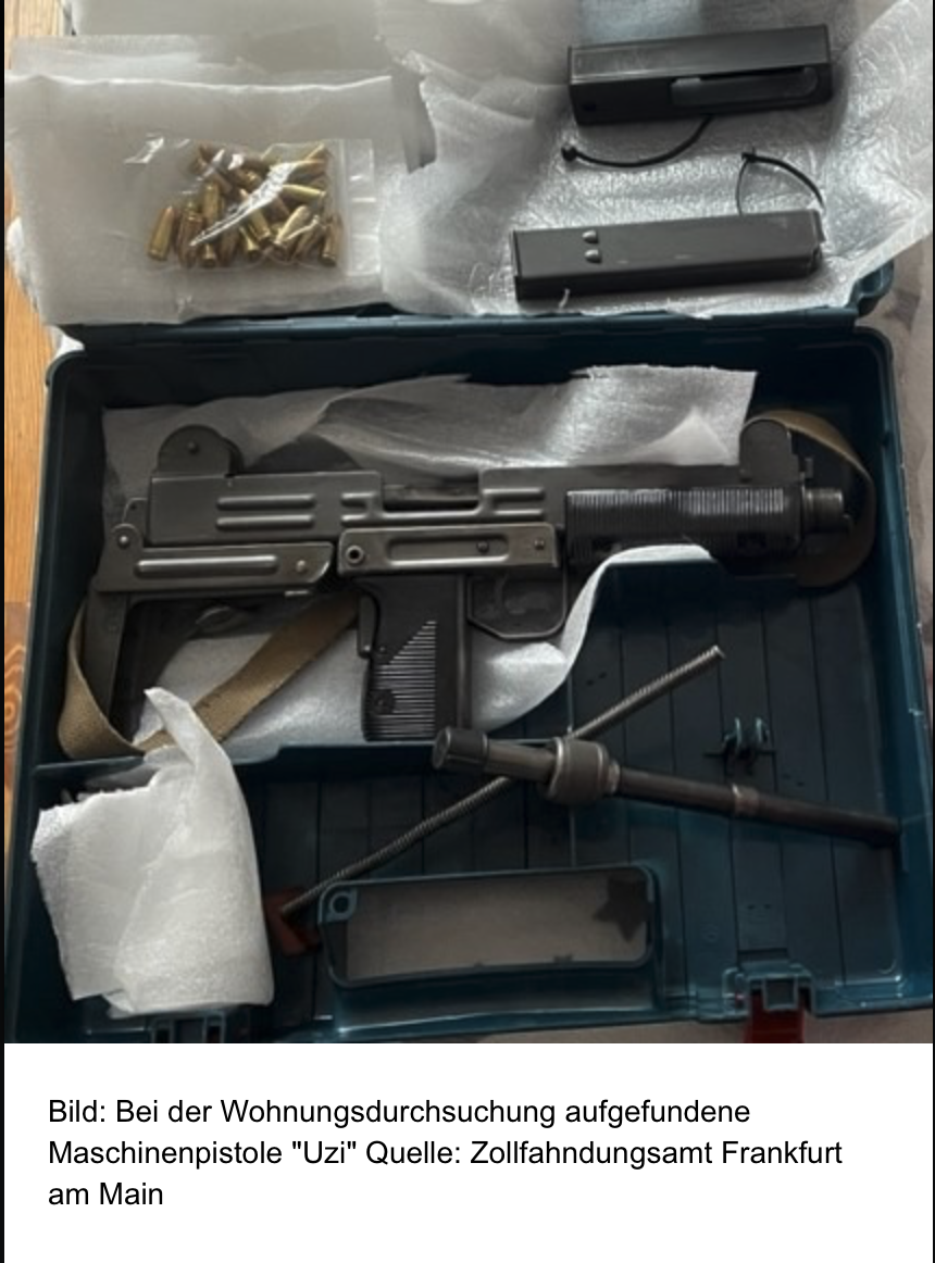 Maschinenpistole in Werkzeugkoffer versteckt – Zollfahnder stellen mehrere Waffen und Munition sicher!