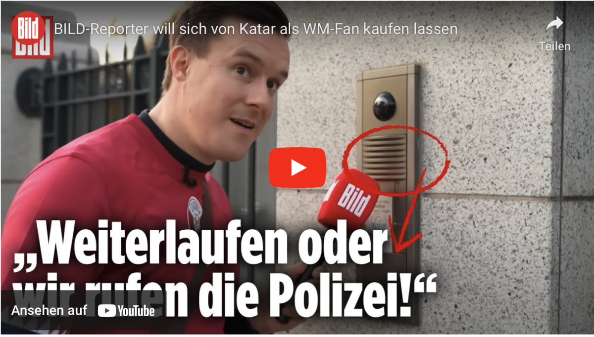BILD-Reporter will sich von Katar als WM-Fan kaufen lassen
