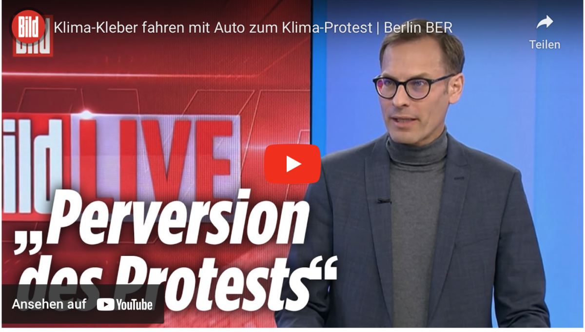 Klima-Kleber fahren mit Auto zum Klima-Protest!