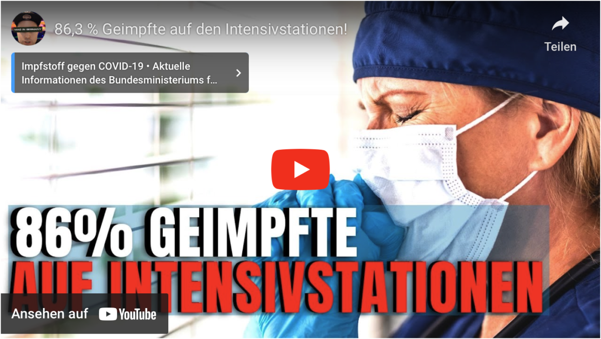 86,3 % Geimpfte auf den Intensivstationen!