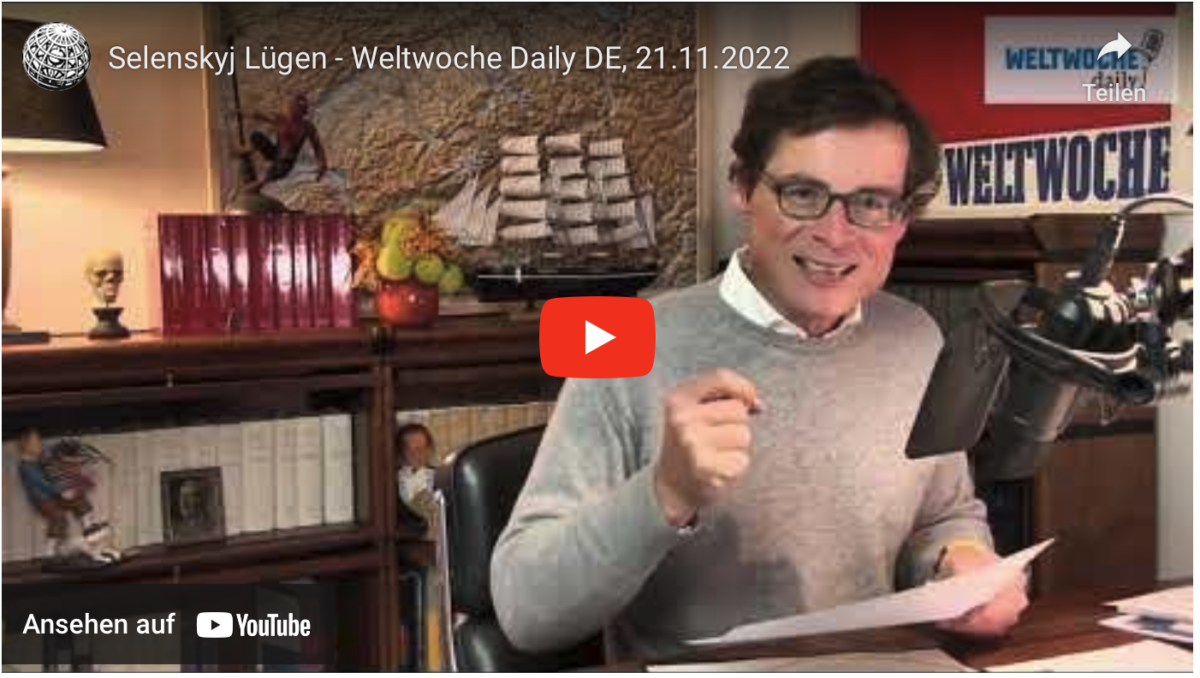 Selenskyj Lügen – Weltwoche Daily DE, 21.11.2022