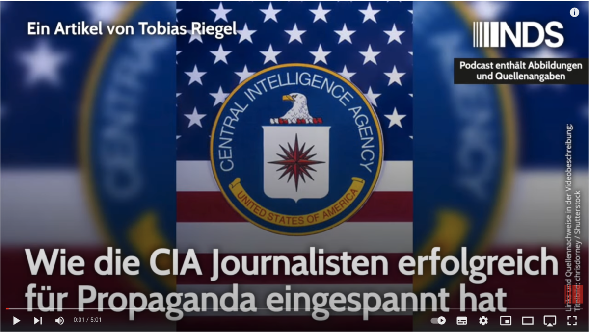 Wie die CIA Journalisten erfolgreich für Propaganda eingespannt hat!