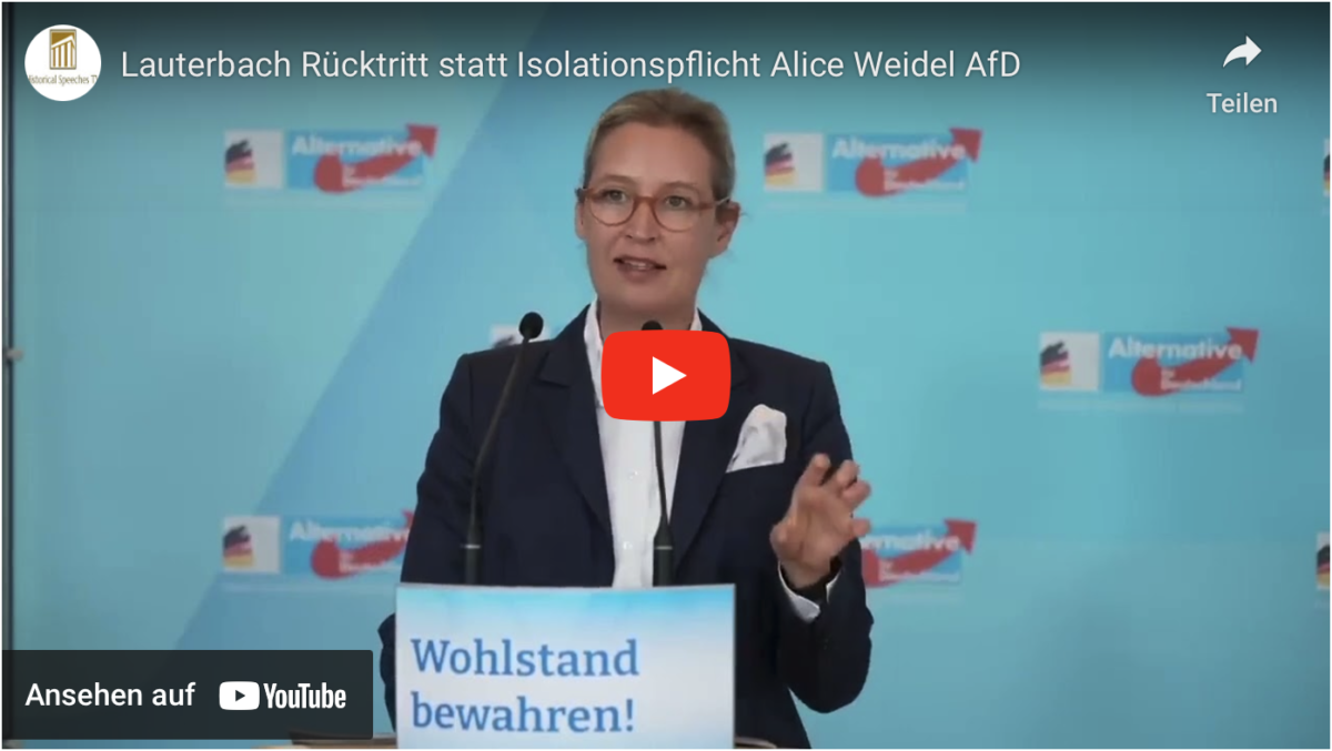 Lauterbach Rücktritt statt Isolationspflicht Alice Weidel AfD!