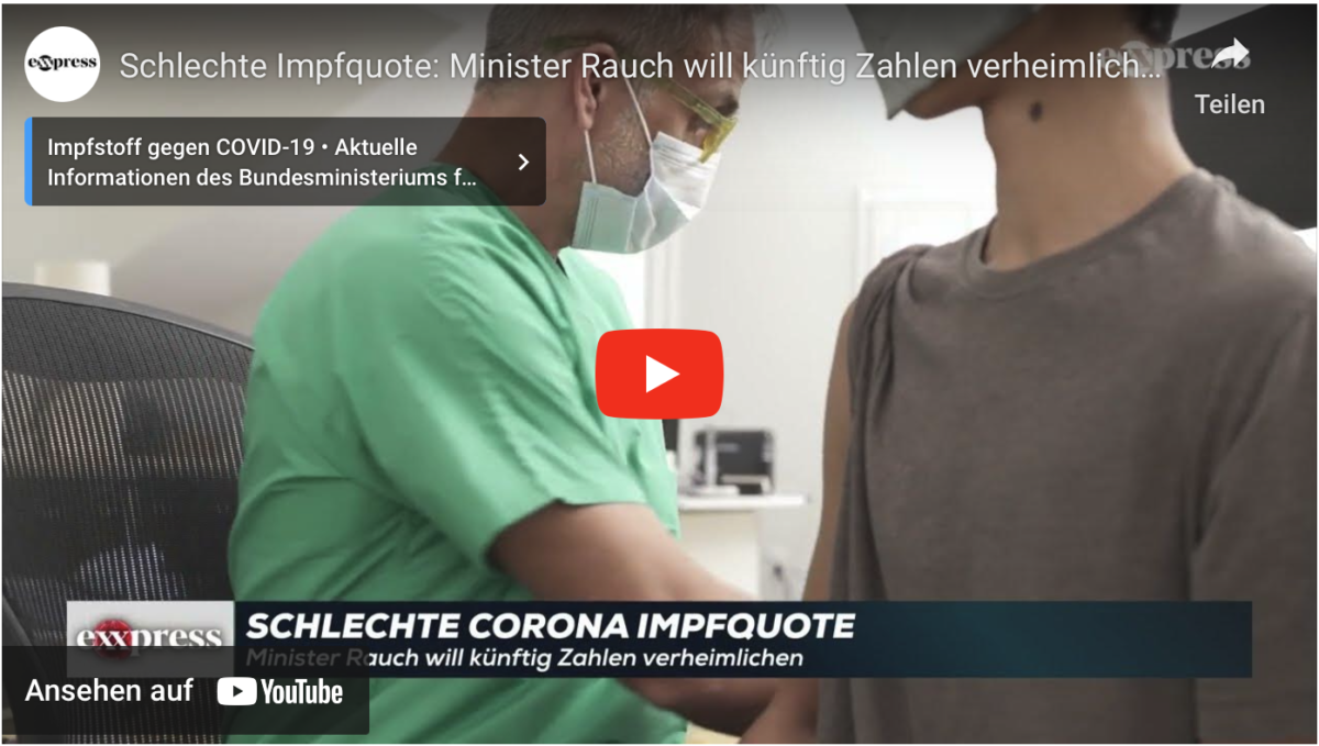Schlechte Impfquote: Minister Rauch will künftig Zahlen verheimlichen!