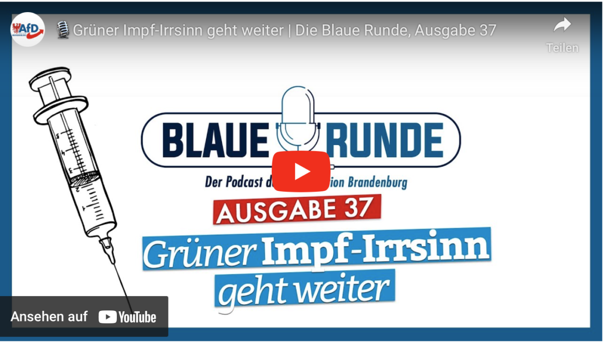 Grüner Impf-Irrsinn geht weiter | Die Blaue Runde, Ausgabe 37!