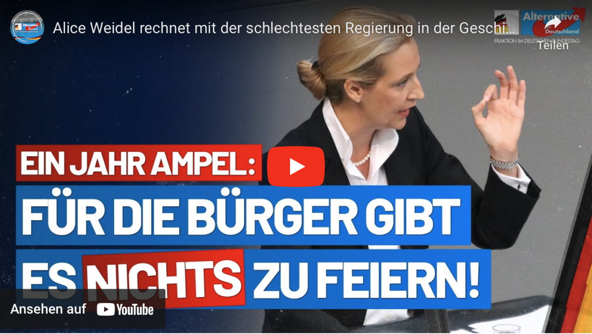 Alice Weidel rechnet mit der schlechtesten Regierung in der Geschichte der Bundesrepublik ab!