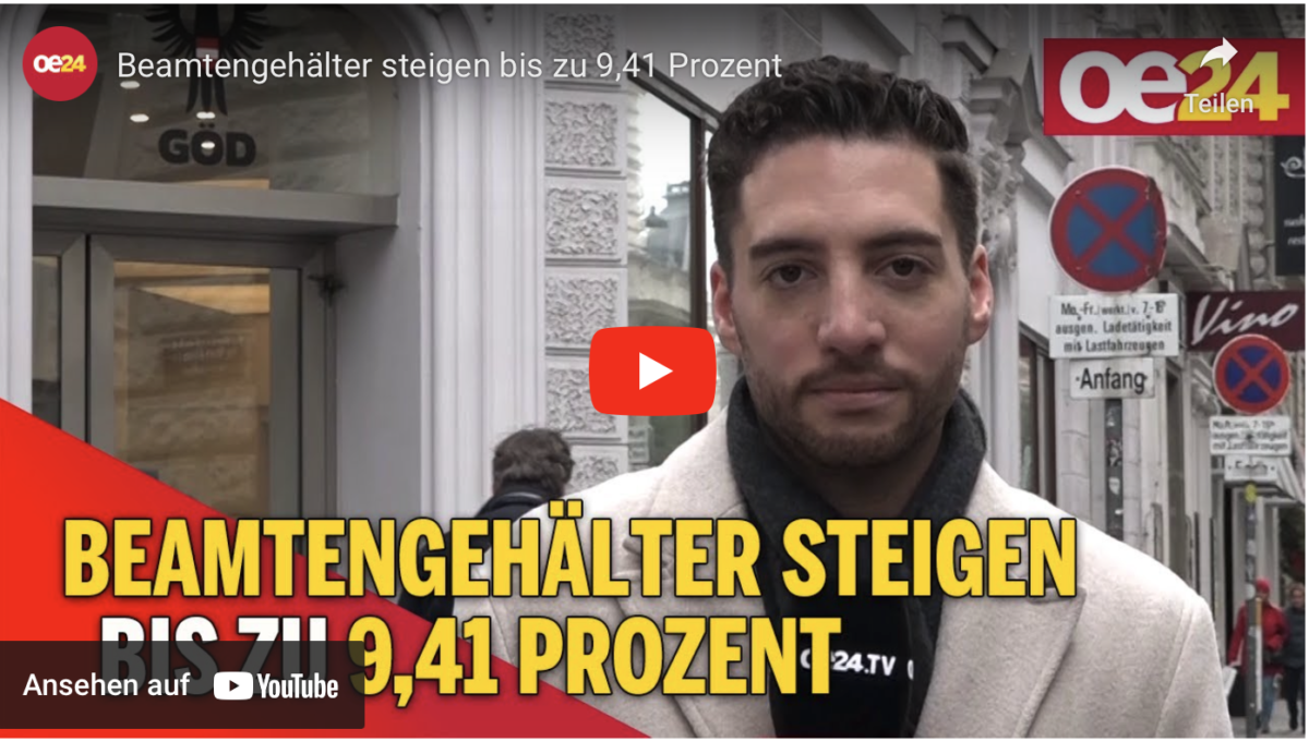 Österreich: Beamtengehälter steigen bis zu 9,41 Prozent!