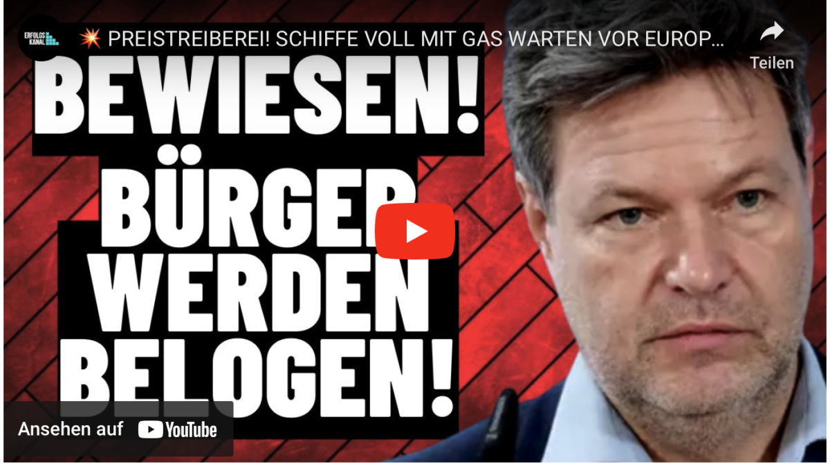 Bürger werden Belogen! PREISTREIBEREI! SCHIFFE VOLL MIT GAS WARTEN VOR EUROPAS KÜSTE!