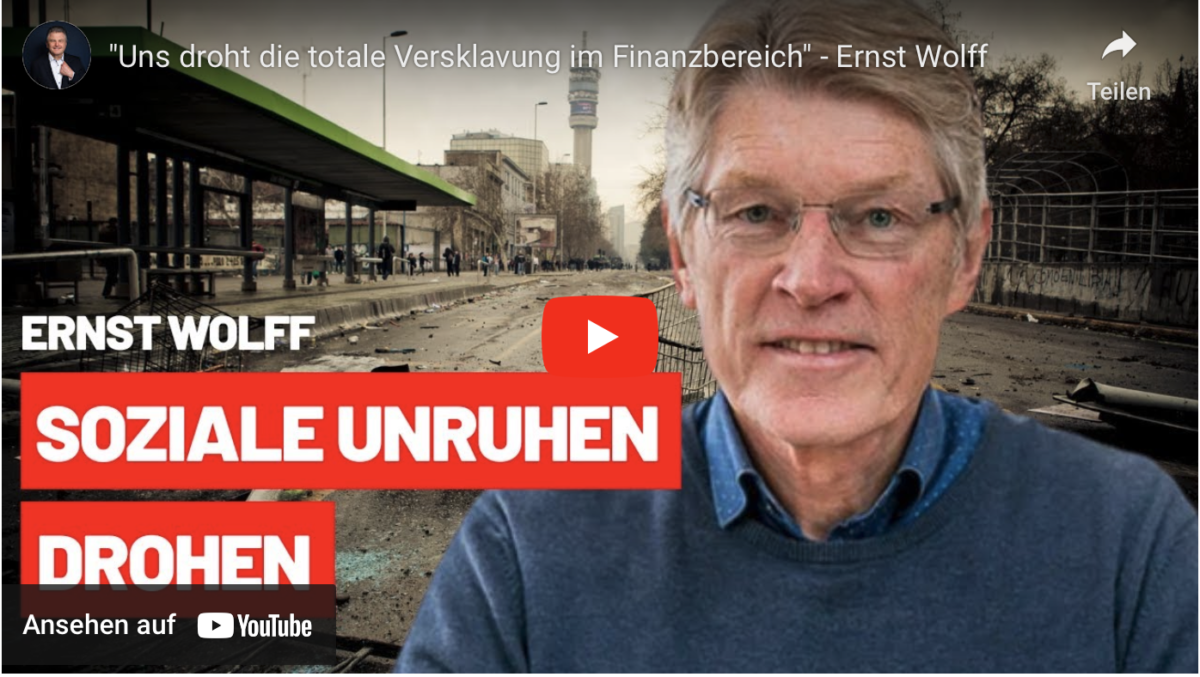 „Uns droht die totale Versklavung im Finanzbereich“ – Ernst Wolff