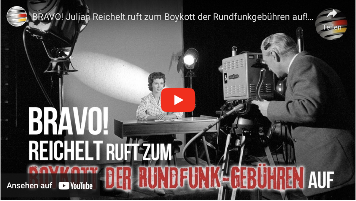 BRAVO! Julian Reichelt ruft zum Boykott der Rundfunkgebühren auf!