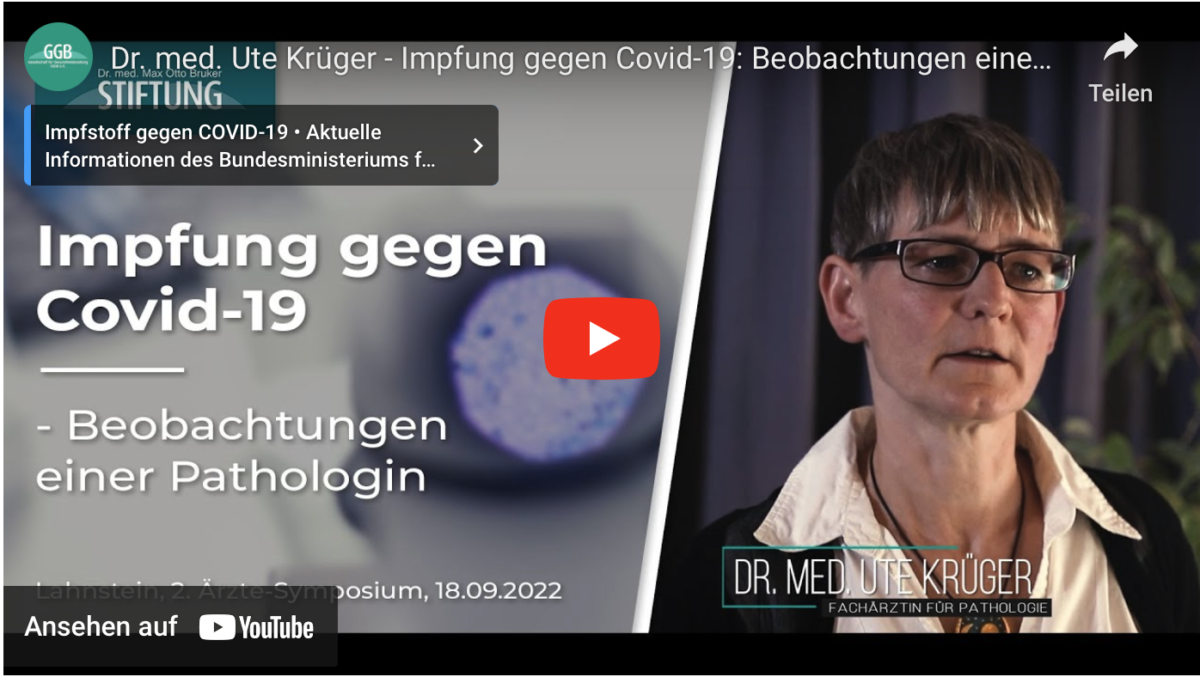 Dr. med. Ute Krüger – Impfung gegen Covid-19: Beobachtungen einer Pathologin – 2. Ärztesymposium