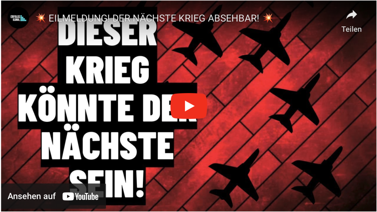 EILMELDUNG! DER NÄCHSTE KRIEG ABSEHBAR!