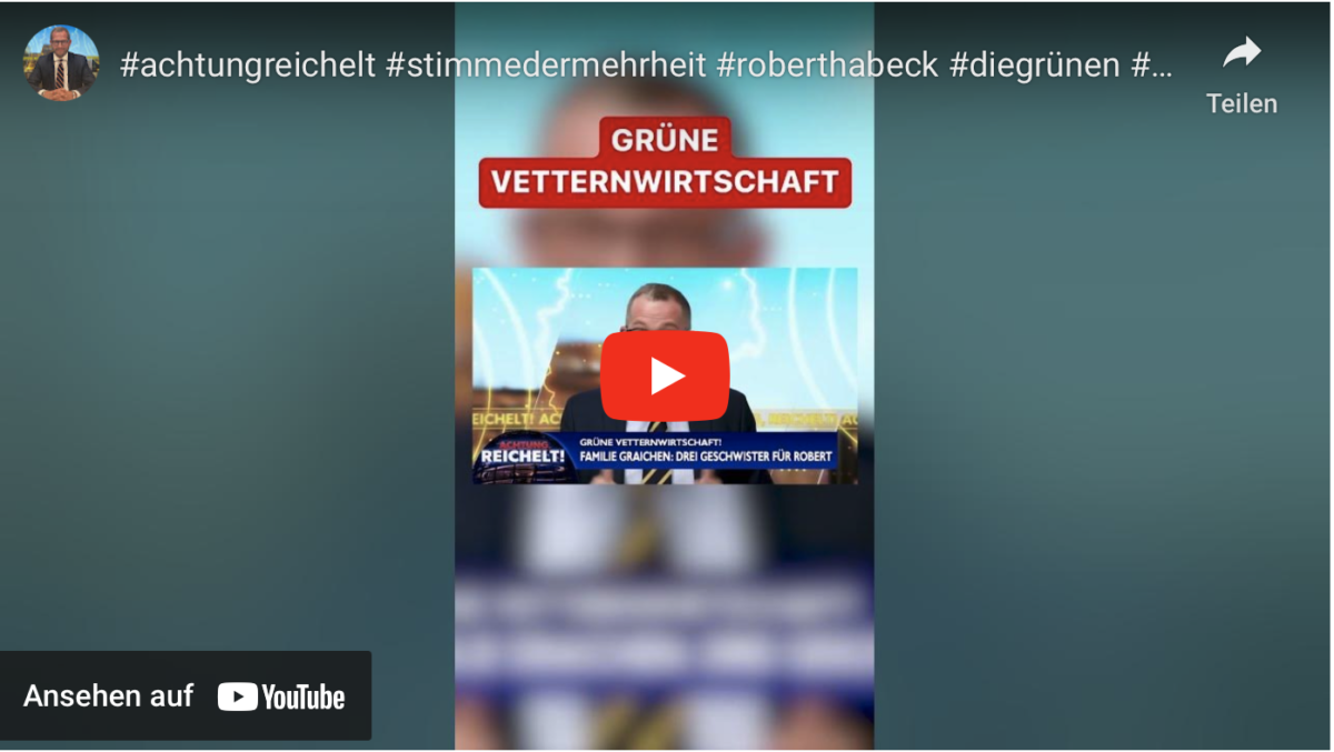 #achtungreichelt #stimmedermehrheit #roberthabeck #diegrünen #vetternwirtschaft