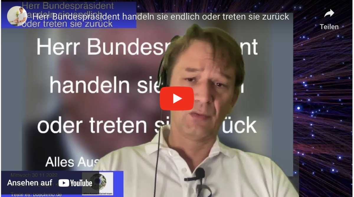 Herr Bundespräsident handeln sie endlich oder treten sie zurück!