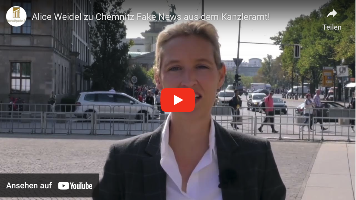 Alice Weidel zu Chemnitz Fake News aus dem Kanzleramt!