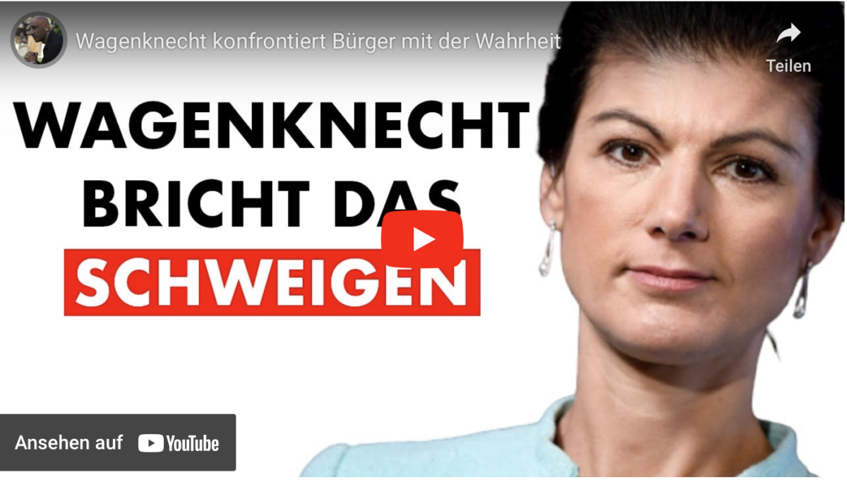 Wagenknecht konfrontiert Bürger mit der Wahrheit!